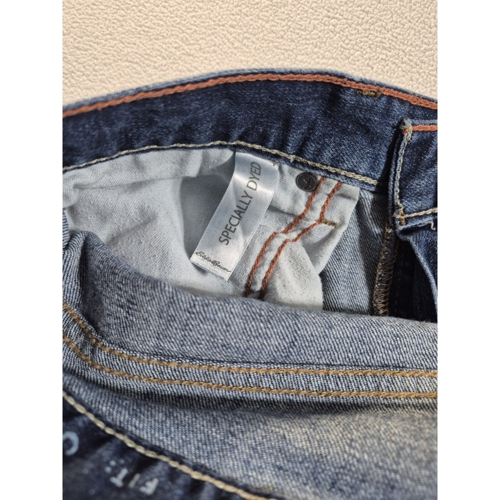 Eddie Bauer Men's Blue Jeans Size 34x32 Straight Leg Denim Pants Specially Dyed - Picture 7 of 9
